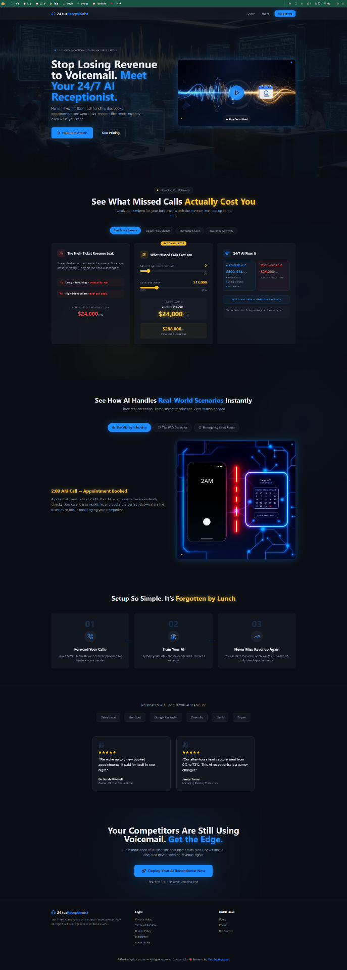 24/7 AI Receptionist